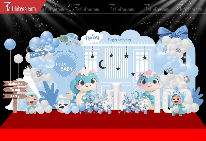 Mẫu Background Nền Sân Khấu Sinh Nhật Đẹp_TT197