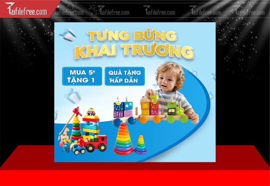 Mẫu Phông Nền Tưng Bừng Khai Trương_TT98
