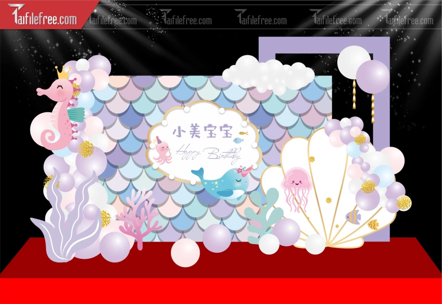 Mẫu Background Nền Sân Khấu Sinh Nhật Đẹp_TT198