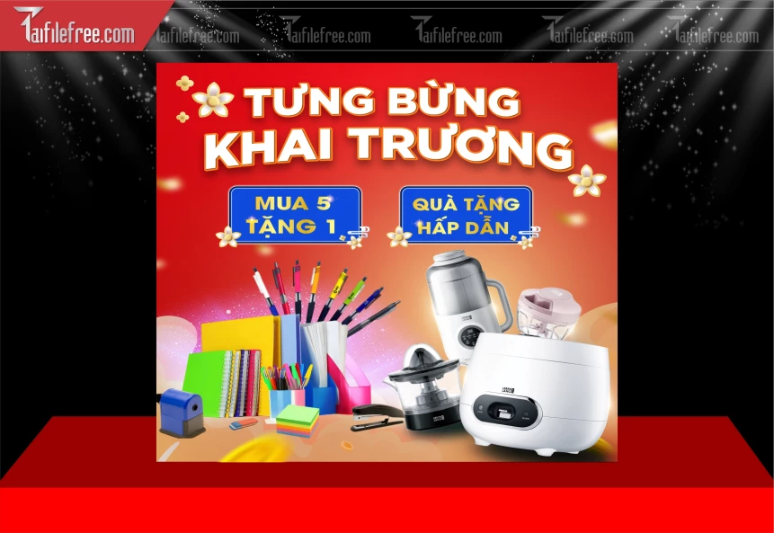 Mẫu Phông Nền Tưng Bừng Khai Trương_TT99