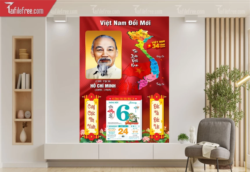 Mẫu Lịch Treo Tường Tết_TT208