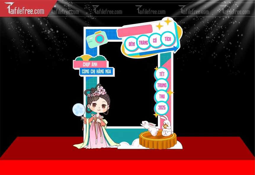 Mẫu Background Checkin Trung Thu Đẹp Mắt Sáng Tạo_TTV334