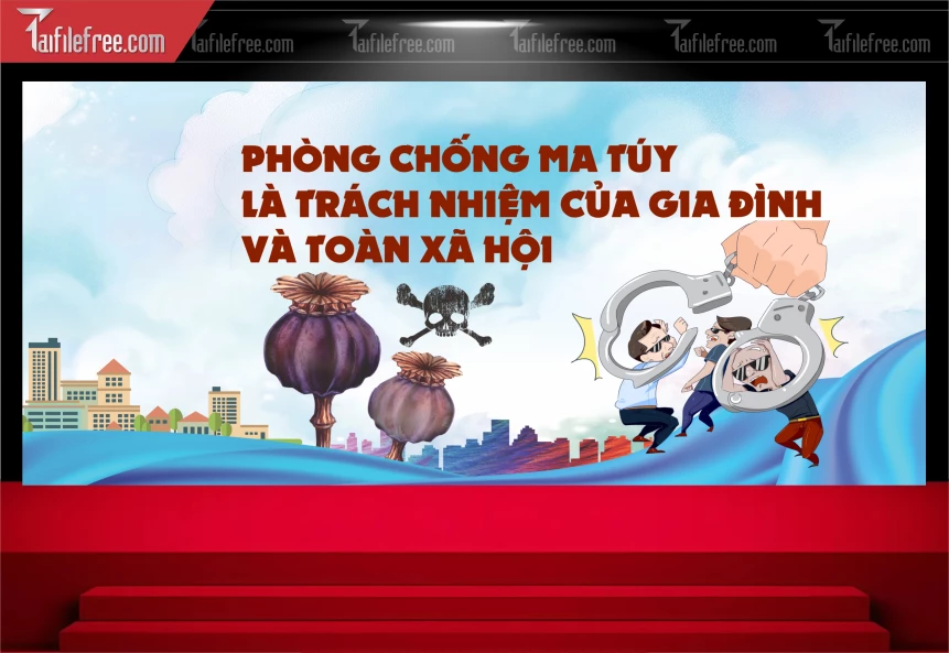 Maket Tuyên Truyền Phòng Chống Tệ Nạn Xã Hội, Nói Không Với Ma Túy TTH34