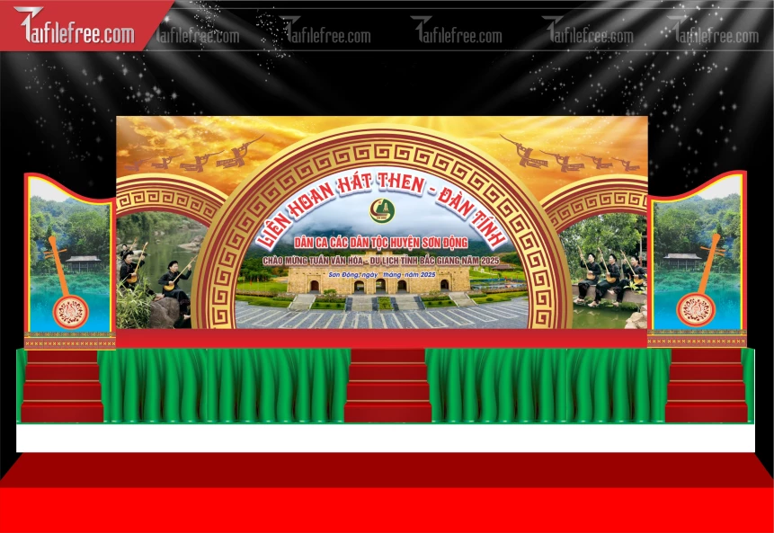 Mẫu Phông Nền Dân Ca Liên Hoan_TTK200