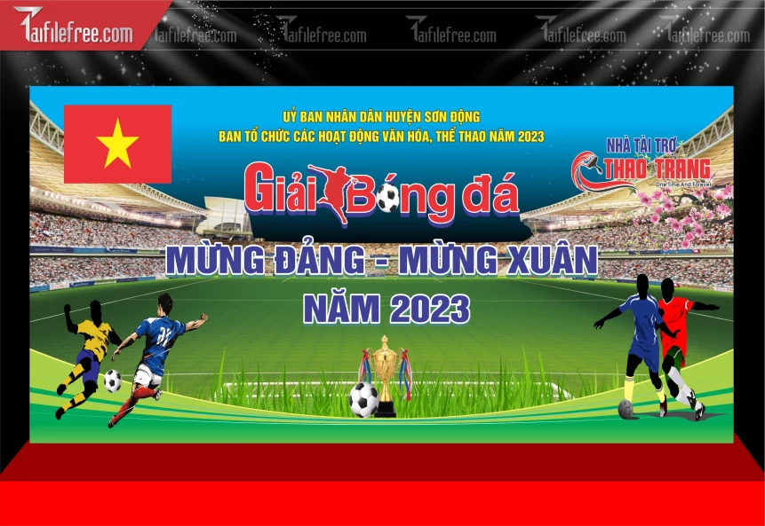 Mẫu Phông Nền Thể Thao Đá Cầu Năng Động Ấn Tượng_TTK203