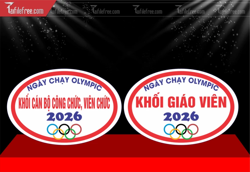 Mẫu Logo Thể Thao Chạy Olympic TTK1215