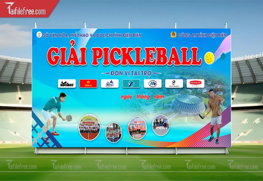 Mẫu Background Thể Thao Pickcleball Năng Động Ấn Tượng TTK151