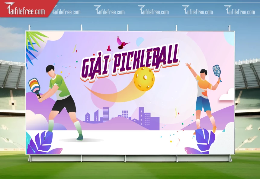 Mẫu Background Thể Thao Pickcleball Năng Động Ấn Tượng TTK156