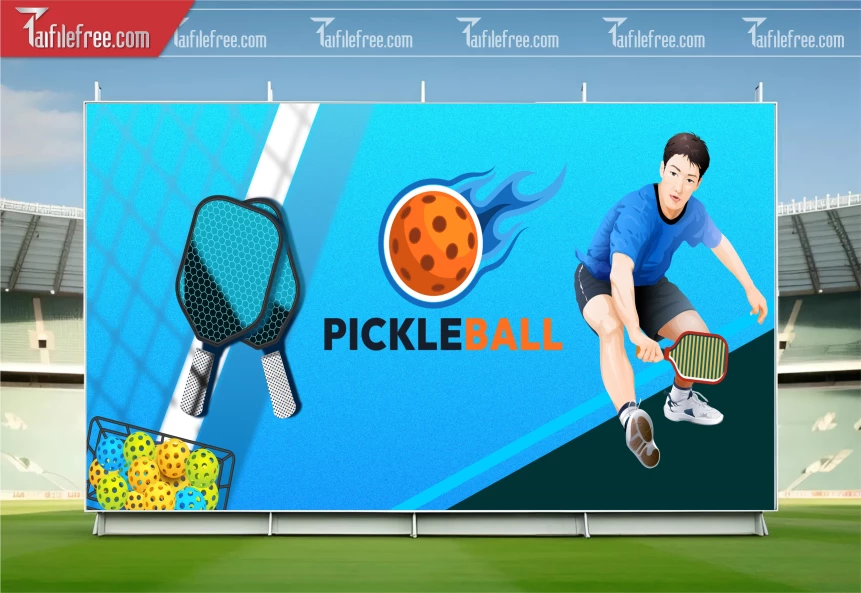 Mẫu Background Thể Thao Pickcleball Năng Động Ấn Tượng TTK158