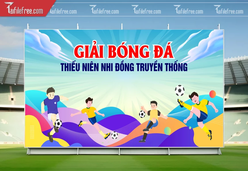 Mẫu Phông Nền Thể Thao Bóng Đá Năng Động Ấn Tượng TTK161