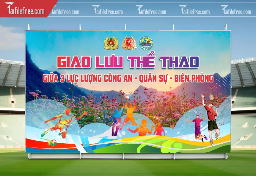 Mẫu Phông Nền Thể Thao Hà Giang Năng Động Ấn Tượng TTK179
