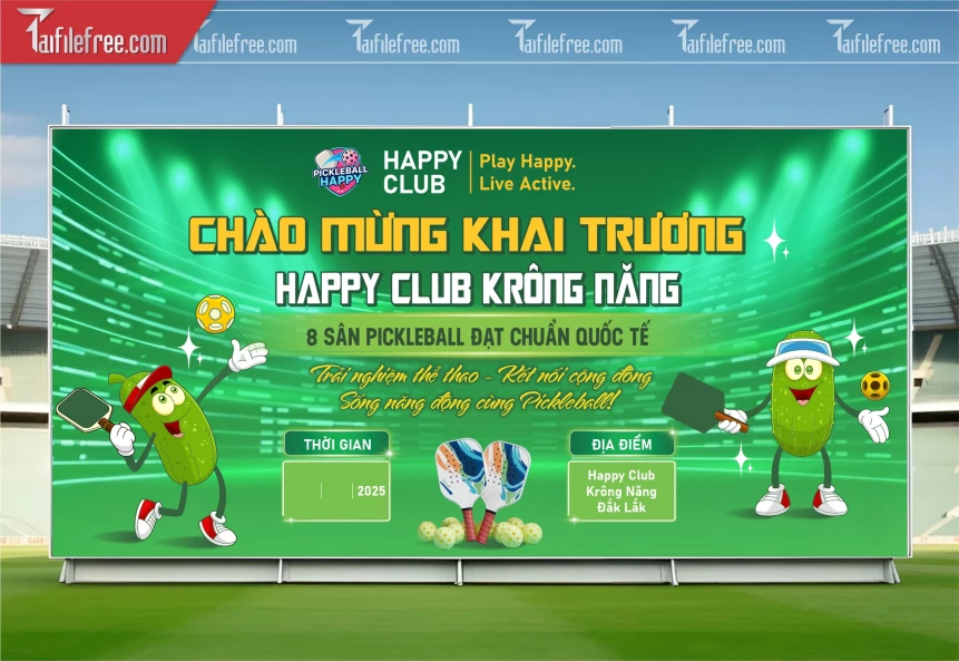 Mẫu Phông Nền Khai Trương Thể Thao Pickleball TTK181