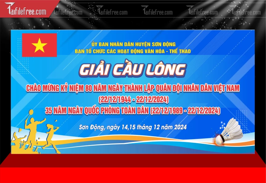 Mẫu Phông Nền Thể Thao Cầu Long  Năng Động Ấn Tượng _TTK195