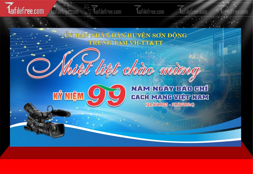 Mẫu Phông Nền Kỷ Niệm 99 Năm Thành Lập Báo Chí_TTK196