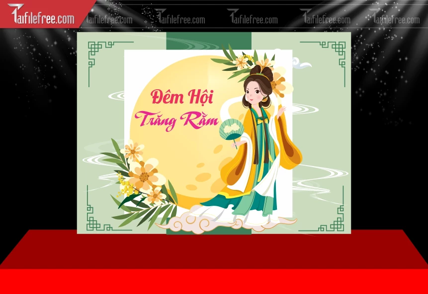 Mẫu Phông Nền Trung Thu Đẹp Mắt Sáng Tạo_TTV322