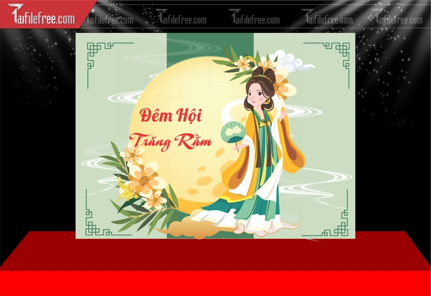 Mẫu Phông Nền Trung Thu Đẹp Mắt Sáng Tạo_TTV327