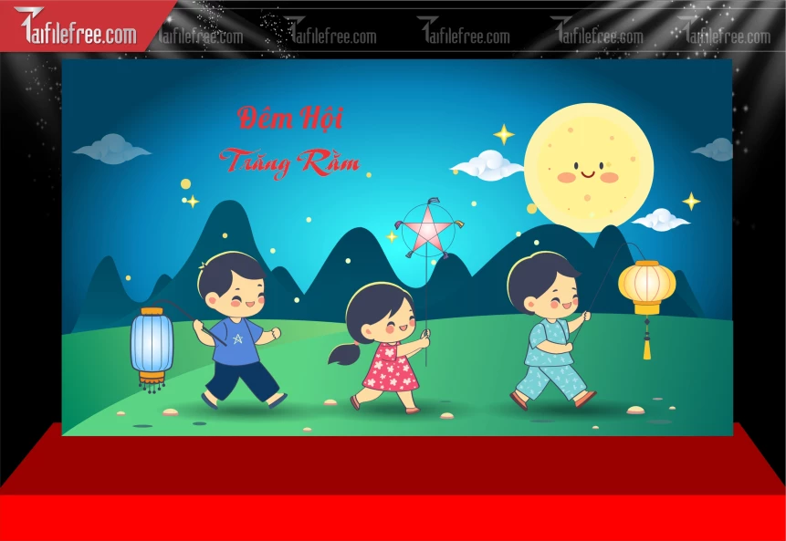 Mẫu Phông Nền Trung Thu Đẹp Mắt Sáng Tạo_TTV328