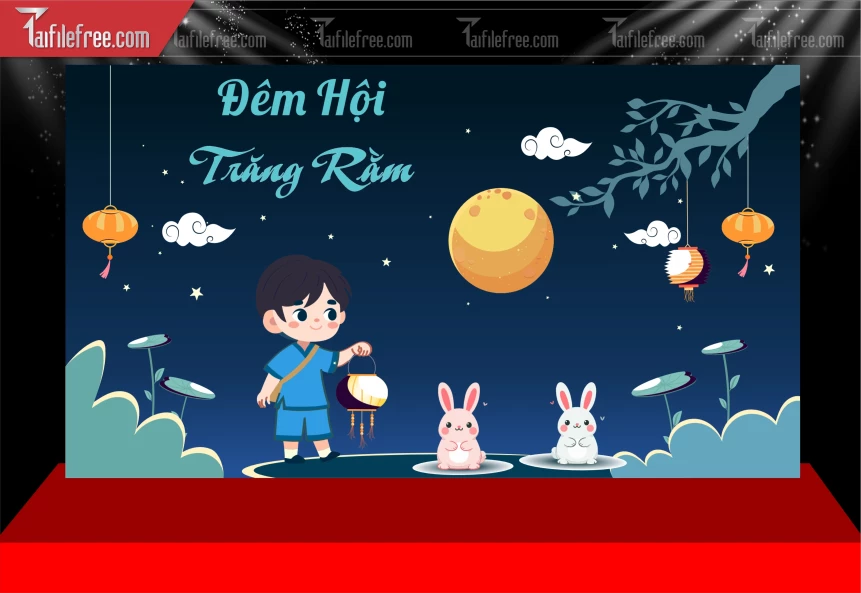 Mẫu Phông Nền Trung Thu Đẹp Mắt Sáng Tạo_TTV330