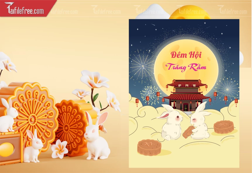 Mẫu Poster Trung Thu Đẹp Mắt Sáng Tạo_TTV332