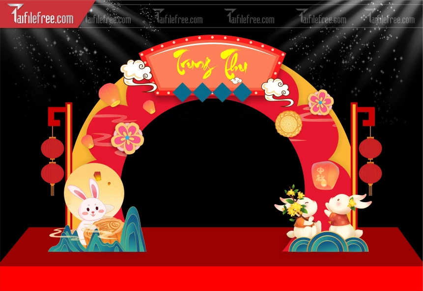 Mẫu Cổng Trang Trí Trung Thu Đẹp Mắt Sáng Tạo._TTV515