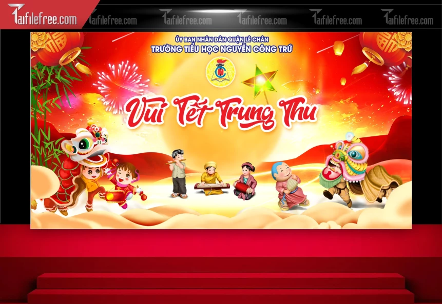 Mẫu Backdrop Trung Thu Đẹp Mắt Sáng Tạo_TTV147