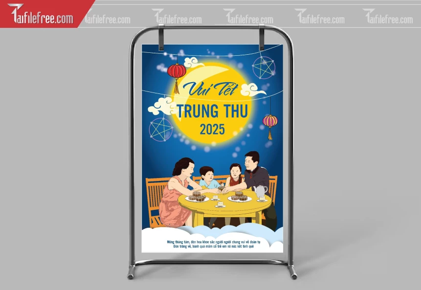 Mẫu Backdrop, Banner Trung Thu Đẹp Mắt Sáng Tạo_TTV150