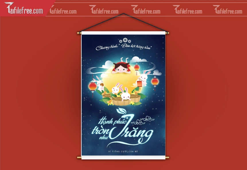 Mẫu Backdrop, Banner Trung Thu Đẹp Mắt Sáng Tạo_TTV185