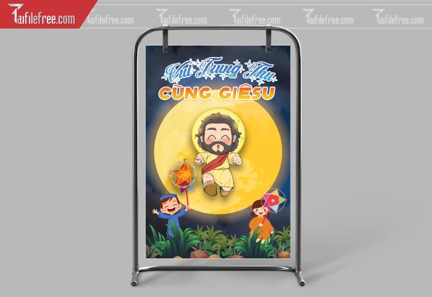 Mẫu Backdrop, Banner Trung Thu Đẹp Mắt Sáng Tạo_TTV190