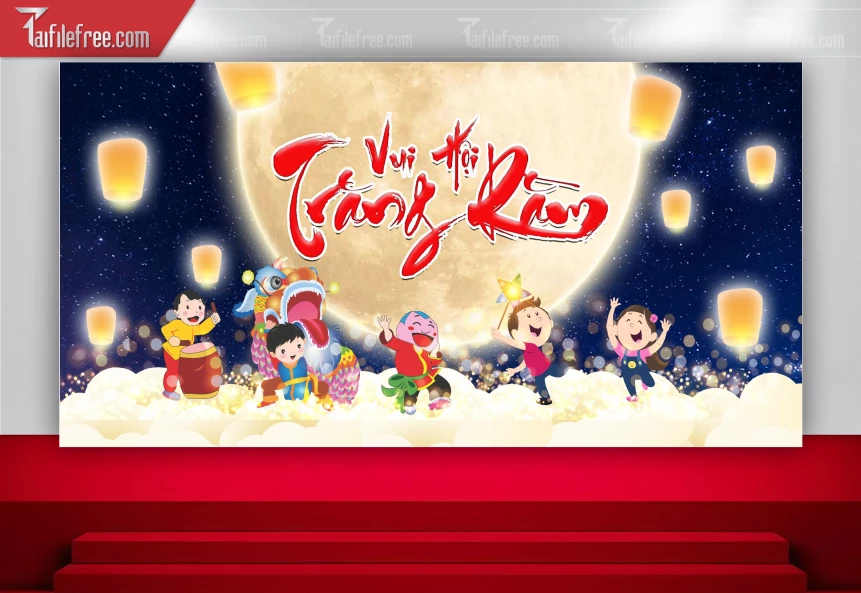 Mẫu Backdrop Trung Thu Đẹp Mắt Sáng Tạo_TTV197