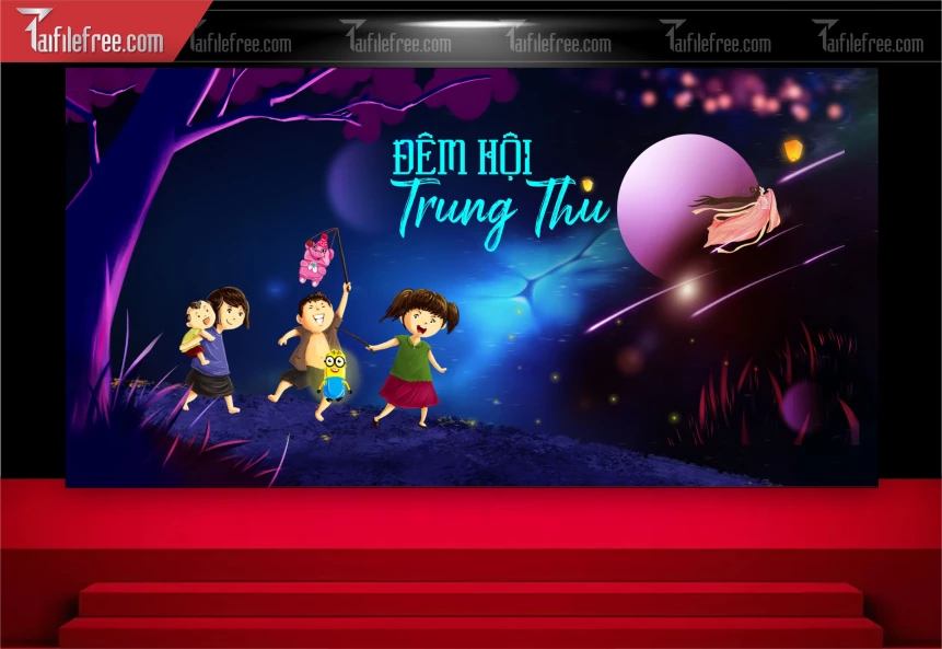 Mẫu Backdrop Trung Thu Đẹp Mắt Sáng Tạo_TTV225