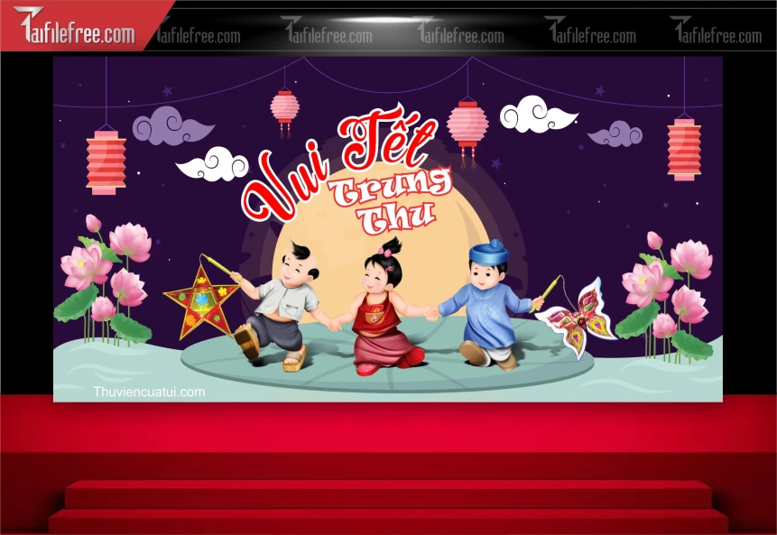 Mẫu Backdrop Trung Thu Đẹp Mắt Sáng Tạo_TTV227