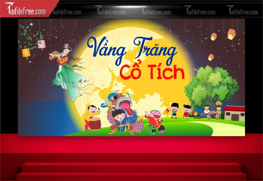 Mẫu Backdrop Trung Thu Đẹp Mắt Sáng Tạo_TTV230