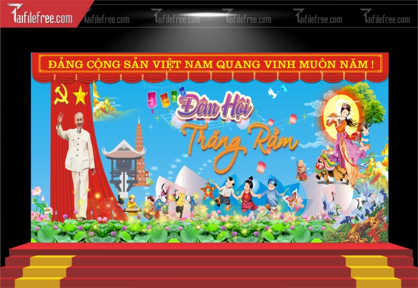 Mẫu Background Trung Thu Đẹp Mắt Sáng Tạo_TTV237