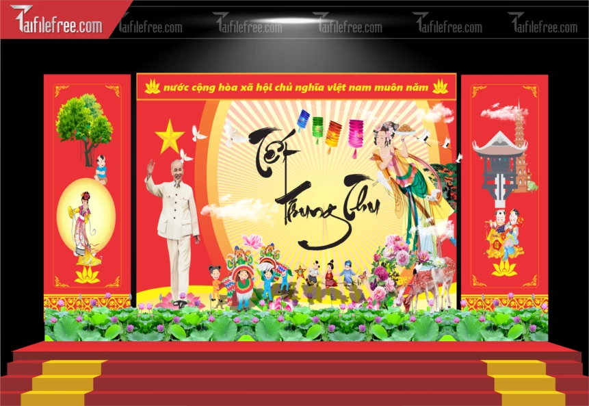 Mẫu Background Trung Thu Đẹp Mắt Sáng Tạo_TTV238