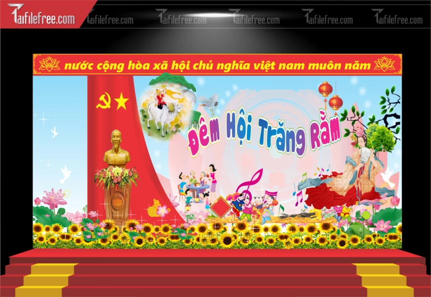 Mẫu Background Trung Thu Đẹp Mắt Sáng Tạo_TTV239