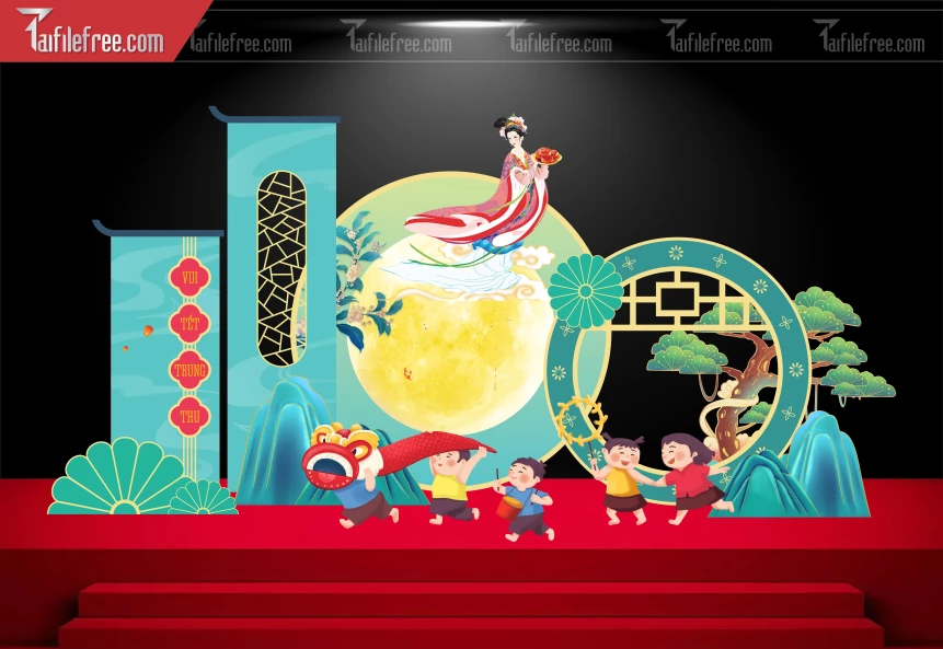 Mẫu Background Trung Thu Đẹp Mắt Sáng Tạo_TTV240