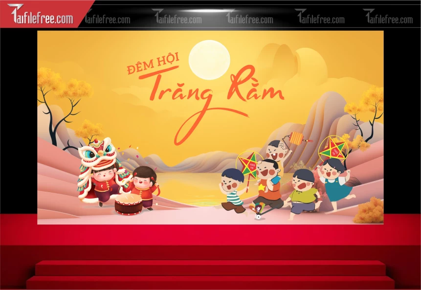 Mẫu Background Trung Thu Đẹp Mắt Sáng Tạo_TTV242