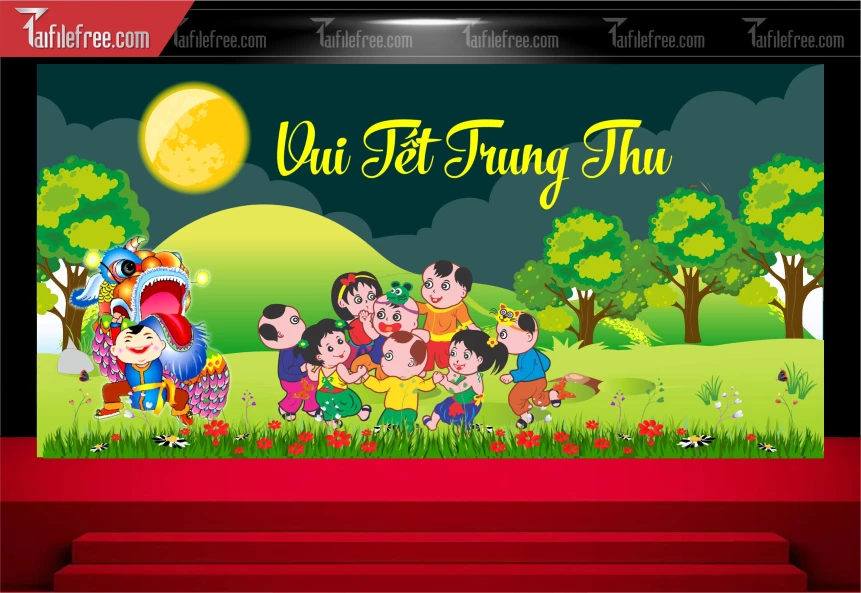Mẫu Background Trung Thu Đẹp Mắt Sáng Tạo_TTV243