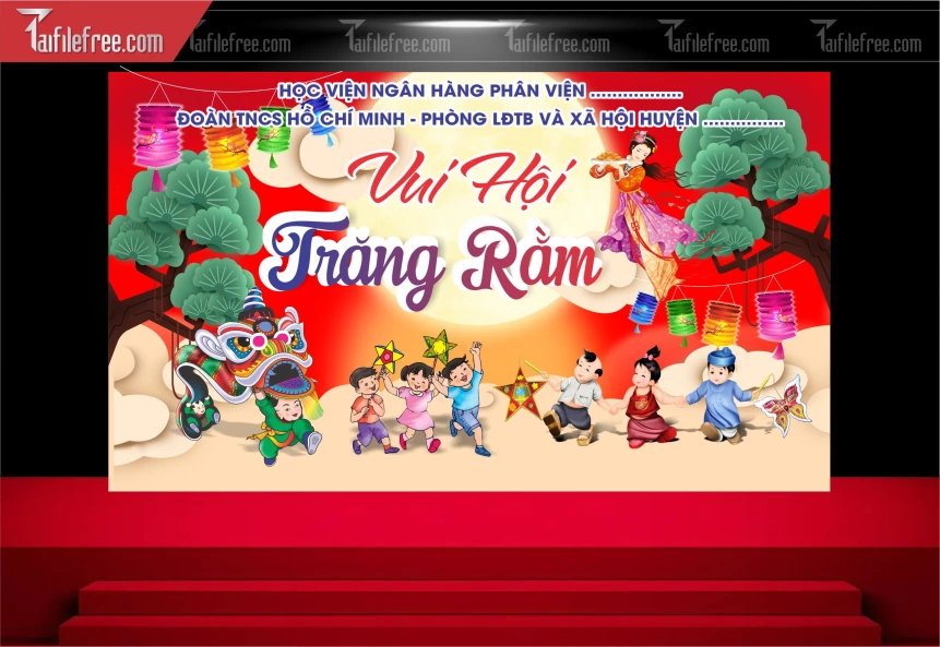 Mẫu Background Trung Thu Đẹp Mắt Sáng Tạo_TTV248