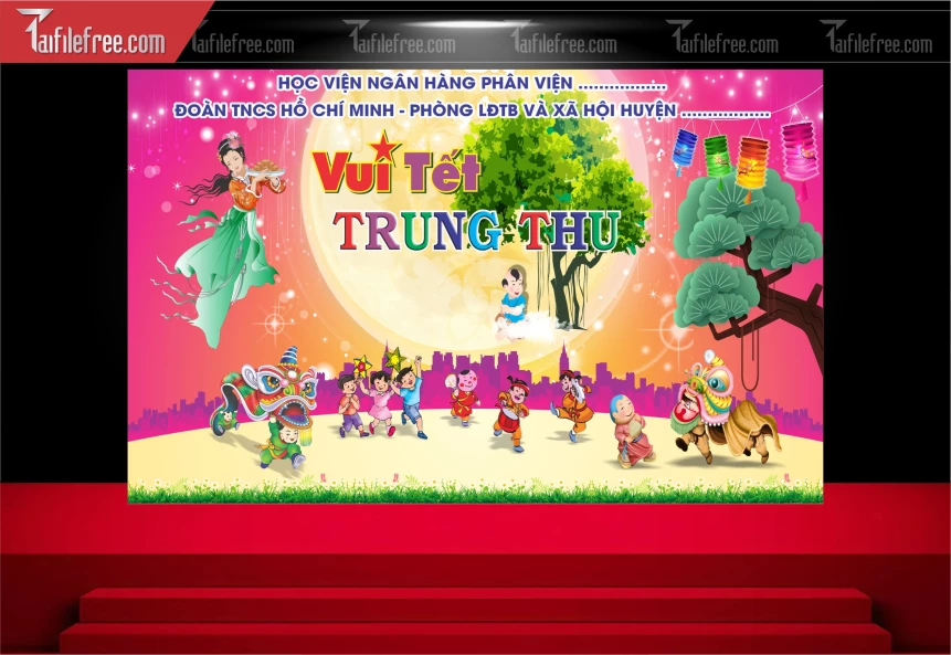 Mẫu Background Trung Thu Đẹp Mắt Sáng Tạo_TTV249