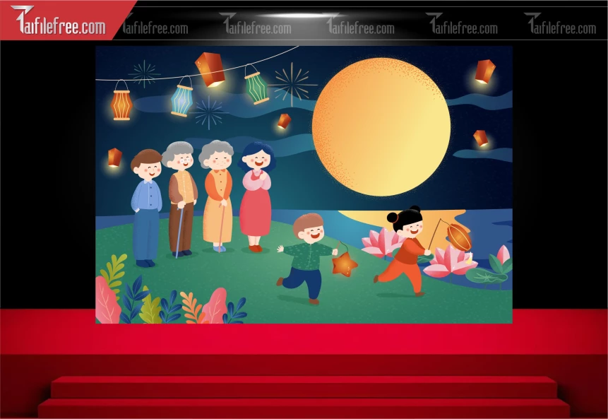 Mẫu Background Trung Thu Đẹp Mắt Sáng Tạo_TTV255