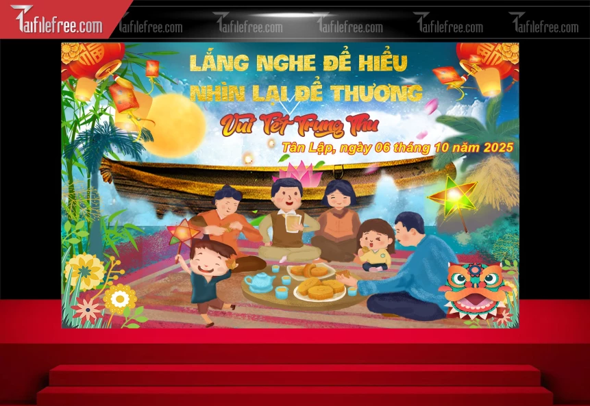 Mẫu Background Trung Thu Đẹp Mắt Sáng Tạo_TTV260