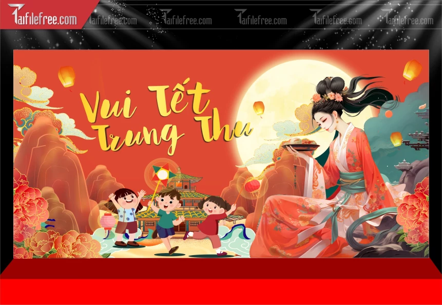 Mẫu Background Trung Thu Đẹp Mắt Sáng Tạo_TTV277