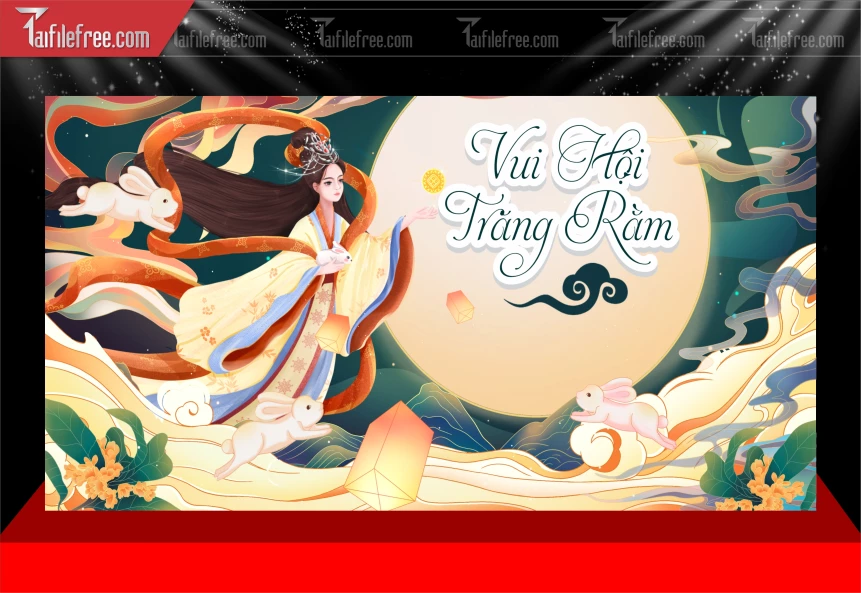 Mẫu Phông Nền Trung Thu Đẹp Mắt Sáng Tạo_TTV295
