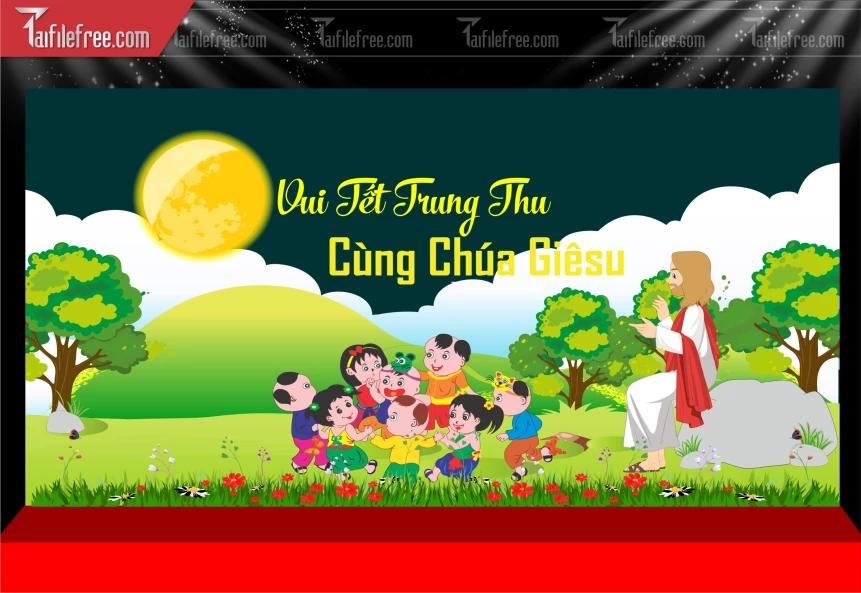 Mẫu Phông Nền Trung Thu Đẹp Mắt Sáng Tạo_TTV302