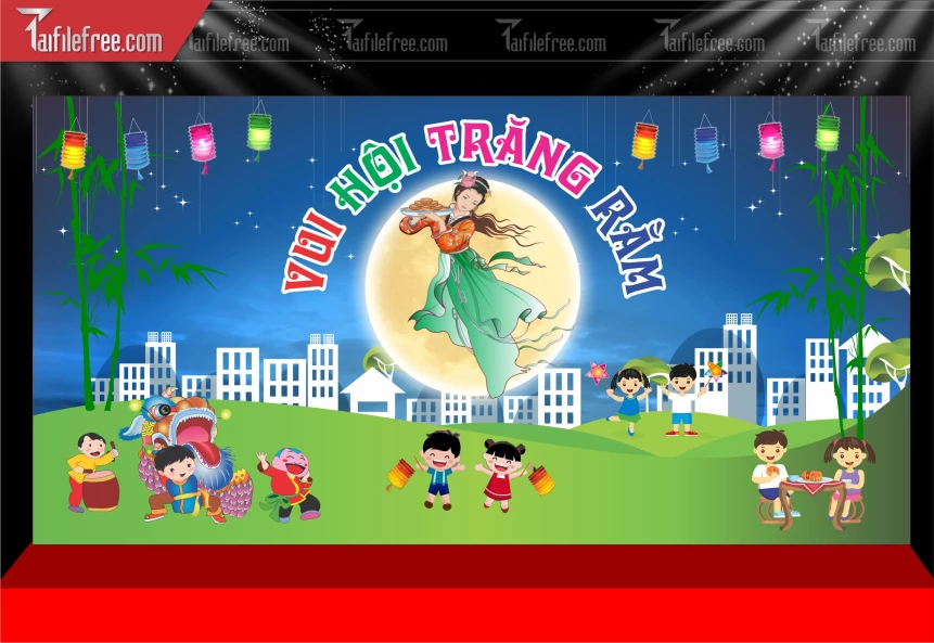 Mẫu Phông Nền Trung Thu Đẹp Mắt Sáng Tạo_TTV303
