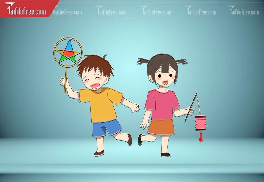 Dữ Liệu Trung Thu Bé Cầm Đèn Trung Thu_TTV311