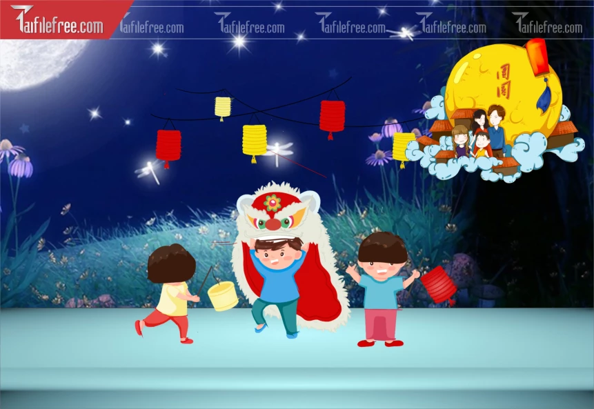 Dữ Liệu Trung Thu Bé Cầm Đèn Trung Thu_TTV312