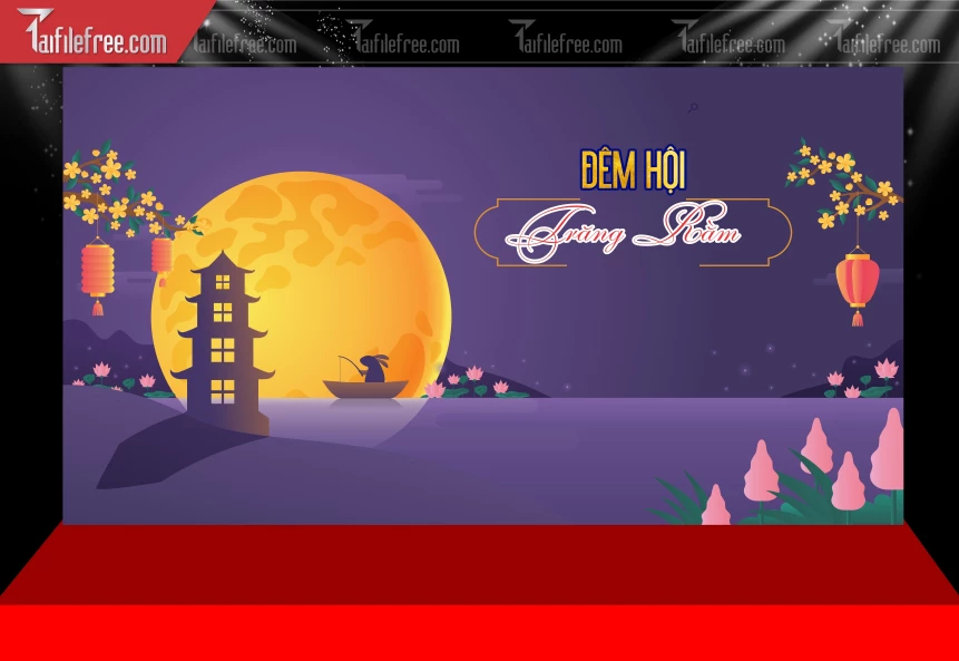 Mẫu Phông Nền Trung Thu Đẹp Mắt Sáng Tạo_TTV318