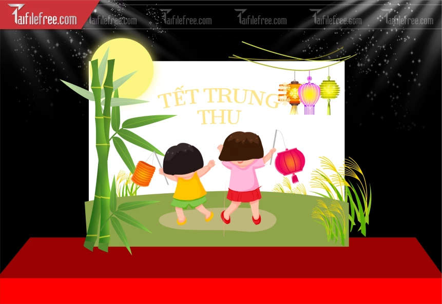 Mẫu Phông Nền Trung Thu Đẹp Mắt Sáng Tạo_TTV320